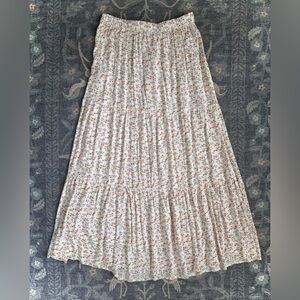 American Eagle Outfitters Floral pheasant Skirt - Cream and Orange